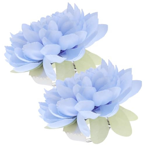 ABOOFAN Embrasses À Rideaux Fleur 2 Pièces Bleu Turquoise Accessoires Faciles À Clipser Décoratifs pour Rideaux Maison Hôtel