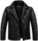 Amaci&Sons Herren Echtleder Jacke Biker Zipper Lederjacke 9107 Schwarz XL