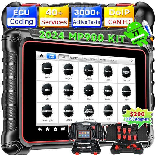 Autel MaxiPRO MP900 KIT Diagnosegerät Auto, 2025 Neuer von MP900E MP900E KIT, MP808BT PRO KIT, MP808S KIT, ECU Codierung & Bidirektional wie MS906 PRO MP900BT, 11PCS OBD1 Kabel, 40+ Reset, 150+ Marken