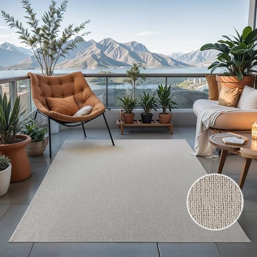 EVOCAMP Outdoor Teppich 250x400 cm, Made in Germany, wetterfest und leicht, Picknickdecke, Terrassenteppich, Teppich für den Außenbereich, Vorzeltboden Matte, grau