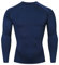 HYCOPROT Kompressionsshirt Herren Langarm Funktionsshirt Baselayer Schnelltrocknendes T-Shirt Atmungsaktiv Sportshirt für Workout Fitnessstudio Laufen (L, Marineblau)