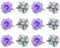 sourcing map 12 Pcs Rose Flower Hair Clips 3 Inch Flower Hair Pins Flower Brooch for Women Hair Accessories Light Purple