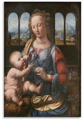 QINGYUAN Leonardo Da Vinci, Poster, Kunstdruck auf Leinwand, Wandkunst, moderne Wohnkunst, 40 x 60 cm