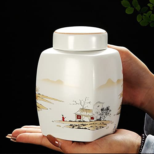 HXCKBLBY Keramik Die Beerdigung Von Haustieren Katzen Hunden Andenken Asche Behälter Gläser Schatulle Kolumbarium Haustiererinnerung Pet Urn for Dogs Cats Ashes Keepsake Memorial Box