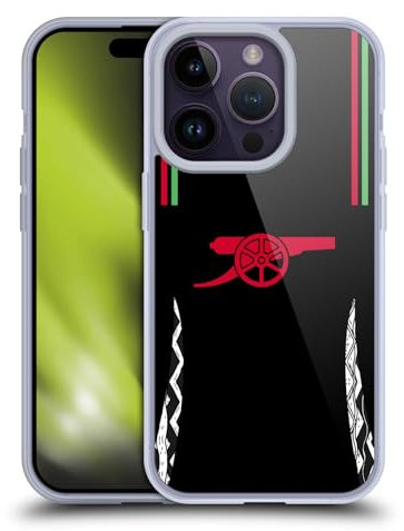 Head Case Designs Custodia in gel morbido con licenza ufficiale Arsenal FC Away 2024/25, compatibile con Apple iPhone 14 Pro