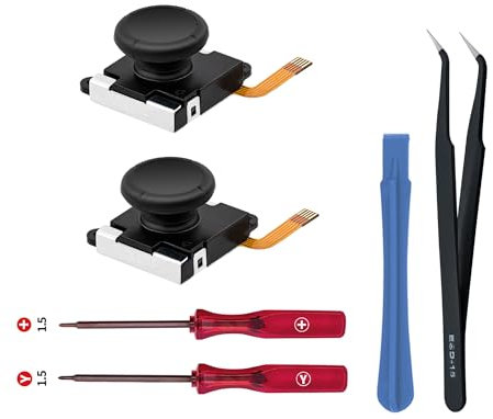Wigearss Ersatz TMR Elektromagnetischer Stick 3D Sensor Analog Joystick und Reparatur Werkzeuge Kit für Nintendo Switch/Switch OLED/Switch Lite Joy-con Controller, No Drift