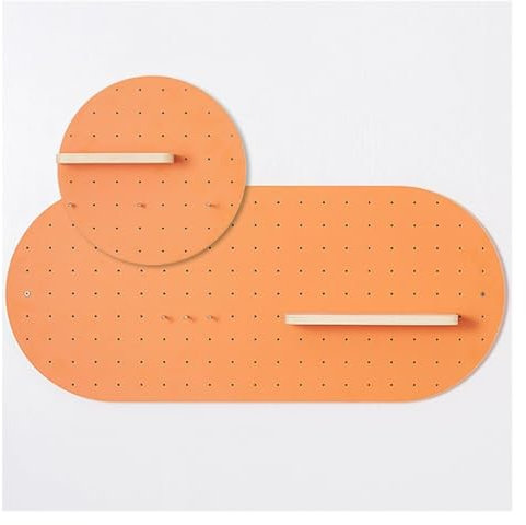 Panneaux perforés, kit d'organisation de Panneau perforé, Support de Rangement Mural en Bois, Panneau perforé Rond avec Accessoires pour Salle d'artisanat, Bureau, Atelier, Chambre d'enfant