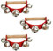 Liummrcy Weihnachtsdekorationen, rote Schlittenglocken Jingle Glocken Holzgriff Glocken Instrument für Babykinder Weihnachtsfeiern 3pcs