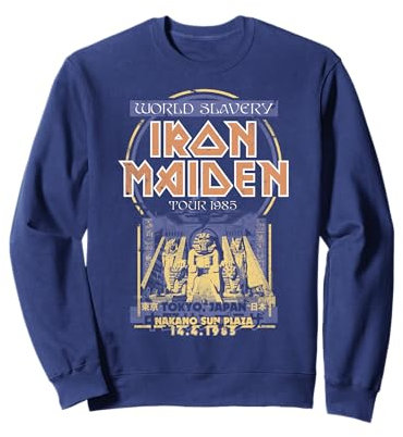 Iron Maiden - World Slavery Japanese Flyer Navy Sweatshirt