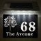 Solar House Number Personalised House Numbers Plaques with Solar Lights Door Number Plaques for Wall House Name Plaque for Outside House Numbers Plate(Solar-Design 2)