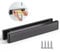Bwintech 1 Set 325 * 50MM (12.8) Black Aluminium Adjustable Depth Door Letterbox,Fit for 40-80mm Thickness Wooden,UPVC,Composite,Internal and External Doors