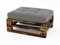 Lermowood Palettenmöbel Mpe Hocker 80 x 80 cm Geflammt | Europaletten Indoor und Outdoor Lounge Gartenmöbel Holz Gartenmöbel Set Lounge Möbel Terrasse Balkon Loft Stil Paletten