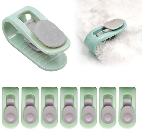 Clips para Sujetar Nordico, 8 Piezas Sujeta Edredones Nordicos Clip, Clips para Edredones y Fundas Nórdicas, Soportes sin Aguja para Edredones, Soportes para Sábanas Antideslizantes