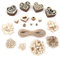 CraftWerk Deko Holzherzen mit Juteschnur 500er Pack - Holzdeko Herzen für Hochzeit und Valentinstag - Streudeko zum Basteln und Beschreiben