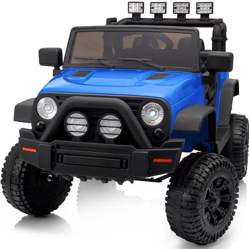 Outfunny Elektroauto für Kinder, 12V Kinder Elektroauto mit Fernbedienung, LED-Leuchten - Hellrosa