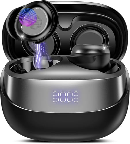 Schlafkopfhörer für Seitenschläfer, Passive Geräuschisolierung Ohrhörer | 47Std Spielzeit Bluetooth Kopfhörer Kabellos In Ear, LED-Anzeige, HiFi-Stereo, Bluetooth 5.4 Sleep Earbuds für Schlaf/Reise
