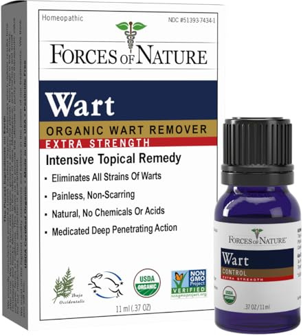 Wart Remover Extra Strength, Organic Medicine Oil for Plantar Warts, 11ml