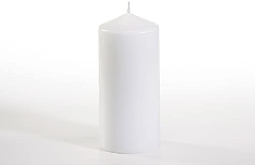 Stumpenkerze Ø 60 mm · 130 mm weiss. DW13585