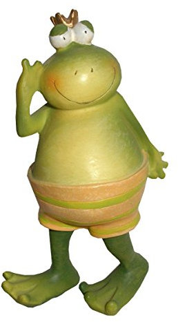 GILDE Deko-Figur Froschkönig mit gelbem Halstuch