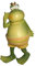 GILDE Deko-Figur Froschkönig mit gelbem Halstuch