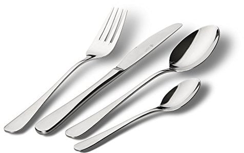 PW Paul Wirths Rhodos 82 Besteck Set für 6 Personen, Essbesteck 30 teilig, Edelstahl poliert & rostfrei, spülmaschinenfest, Tafelbesteck mit Besteckkasten