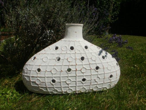 Weiva handgefertigtes Windlicht Kerzenständer Terracotta
