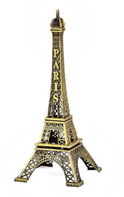 Mini-Eiffelturm-Statue, Metallic-Modell, für Schreibtisch etc., metall, 32 cm