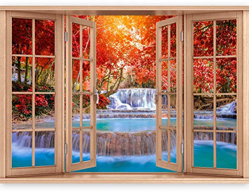 murando - 3D WANDILLUSION - Wandbild Fototapete Poster XXL Fensterblick Vlies Leinwand Panorama Bilder Dekoration - Natur Landscape 70x50 cm