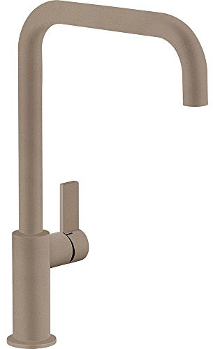 Franke Set of Kitchen Sink tap with Fixed spout Made of Fragranite Elegance-Cappuccino 115.0314.330 + SR01 Green