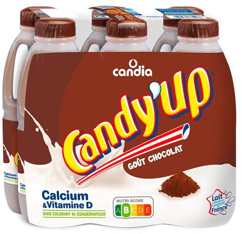 Lait au chocolat Candy'up 6 bouteilles de 1l