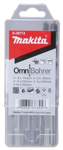 Makita D-36712 5 Piece Omniboher Set, 4mm to 10mm