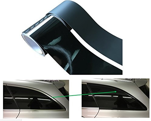 10Meter Folie – SELBSTKLEBEND für CHROMLEISTEN selber SCHWARZ machen/selbst Folieren – Auto PKW KFZ – KEIN Lackieren -10cm Breite ROLLE – EINFACHE VERARBEITUNG als Laie – (Glanz-Schwarz)