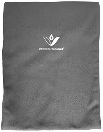 Coussin chauffant en tourbe 28 x 38 cm avec housse en polaire gris basalte