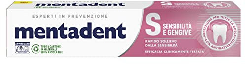 Mentadent Sensitive per Denti e Gengive Sensibili con Antibatterico, 75 ml