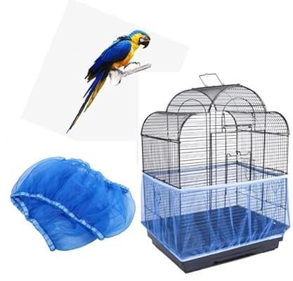 Abdeckung für Vogelkäfig, Abdeckung für Vogelkäfig, aus Nylon, belüftet, Rock, Vogelkäfig, Netz, für Samenfänger, Feder, Abdeckung, Schutz für Vogelkäfig