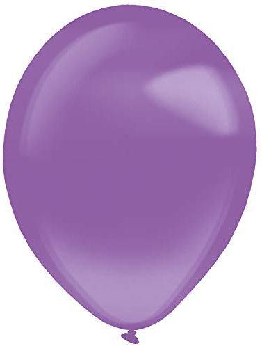 Amscan 9905450 - Latexballons Decorator Crystal, lila, 50 Stück, 35 cm / 14, Luftballon