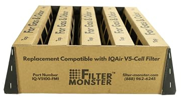 Filter-Monster - Ersatz-HEPA-Luftfilter – kompatibel mit IQAir HealthPro Serie V5-Zellen-Gas- und Geruchsfilter