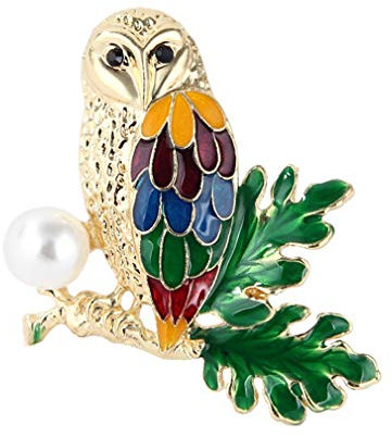 YAZILIND Unisex Schöne Tier Kleidungsstück Zubehör Brosche Emaille Brosche Modeschmuck Eule