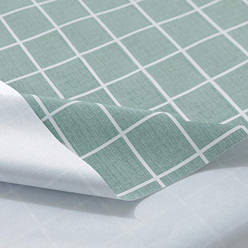 rismart Rustikal Weitere Muster Wasserdicht PVC Tischdecke Rechteck Ölfest Tischtuch,Grün,100 x 160 cm