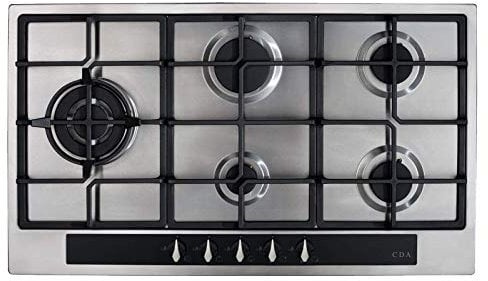 CDA 86cm 5 Burner Gas Hob - Stainless Steel