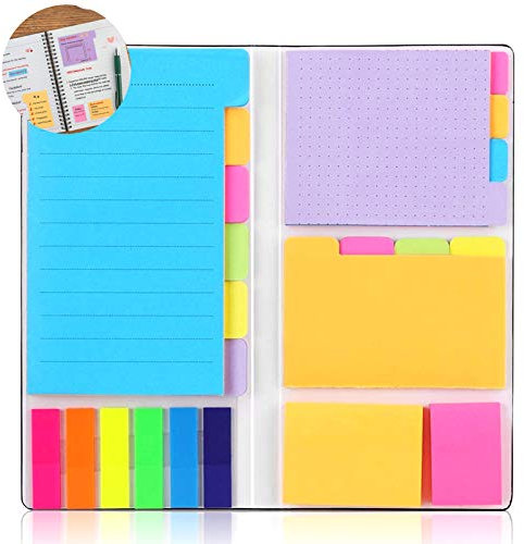 Klebezettel Haftnotizen Set,406 Stück klebezettel klein papier,Seiten Marker Lesezeichen,bunte Mini Sticky Notes,Selbstklebende Notizzettel,Index Tabs Flaggen,Notizpapier Set,Klebezettel,Sticky Notes