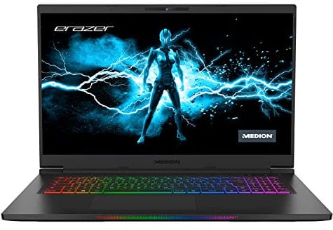 MEDION ERAZER Beast X25 43,9 cm (17,3 Zoll 240Hz) Full HD Gaming Notebook (AMD Ryzen 7 5800H, 16GB DDR4 RAM, 1TB PCIe SSD, NVIDIA GeForce RTX 3070 8GB GDDR6, Win 10 Home)