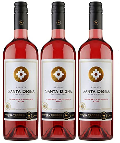 Miguel Torres Santa Digna Reserva Cabernet Sauvignon Rosé Roséwein Wein Trocken Chile I Versanel Paket (3 x 0,75l)
