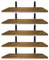 Mardili Shelves Wood Wall Mounted Shelf, Rustic Shelves Set of 5（Light brown）