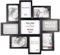 VELISTA Fotocollage mit 9 Öffnungen, Familien-Bildercollage für Wanddekoration, Premium-Multi-Bilderrahmen, moderne Fotocollage, Holzwerkstoff mit Plexiglas-Front (schwarz)