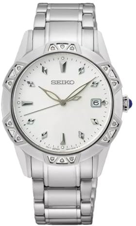 Seiko Damen Analog Quarz Uhr mit Edelstahl Armband SKK727P1