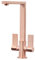 Liquida W17CP Twin Lever 360 Degree Swivel Spout Copper Kitchen Mixer Tap
