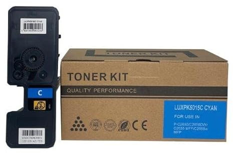 MR CARTRIDGE Ersetzen der wiederaufbereiteten Tonerkartusche Utax PK-5015 PK5015 für Utax PK 5015 Tonerkartusche für Utax P-C2566W P-C2655W P-C2650DW Kapazität 3000 Seiten 1-Pack Cyan