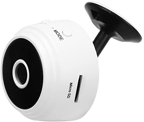 Mini WiFi Camera, 1080P HD Wireless Home Security Cameras, Battery Operated Video Surveillance Cam with Magnetic Back Cover for Baby Monitor Home Indoor Outdoor (White)