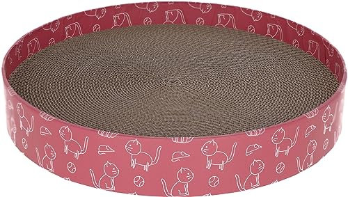 Kerbl Pet Griffoir pour Chat Circle Carton, Pink, Ø 34 cm